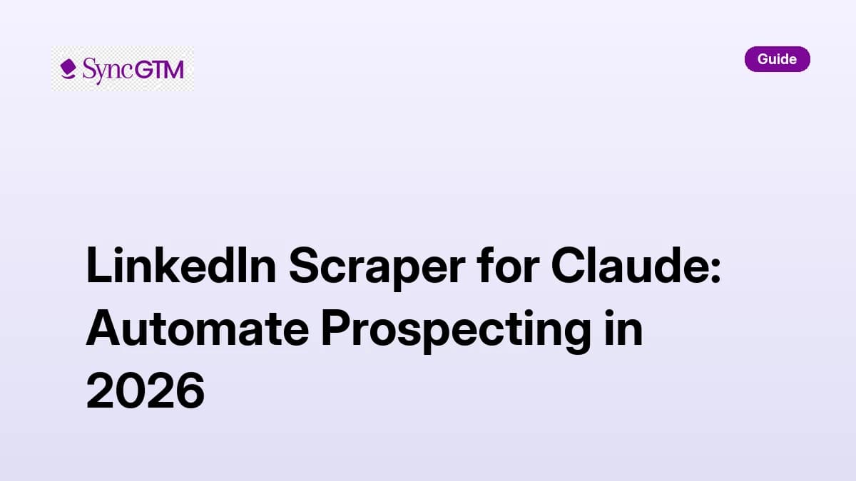 LinkedIn scraper for Claude — signal-to-outreach prospecting workflow over MCP in 2026
