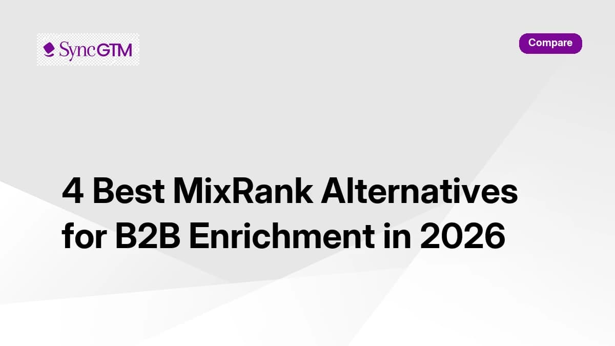 4 best MixRank alternatives for B2B enrichment in 2026 — ranked comparison