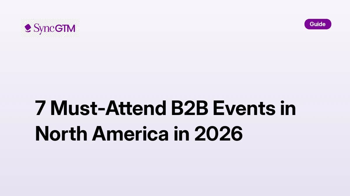 Must-attend B2B events in North America in 2026 — guide by SyncGTM