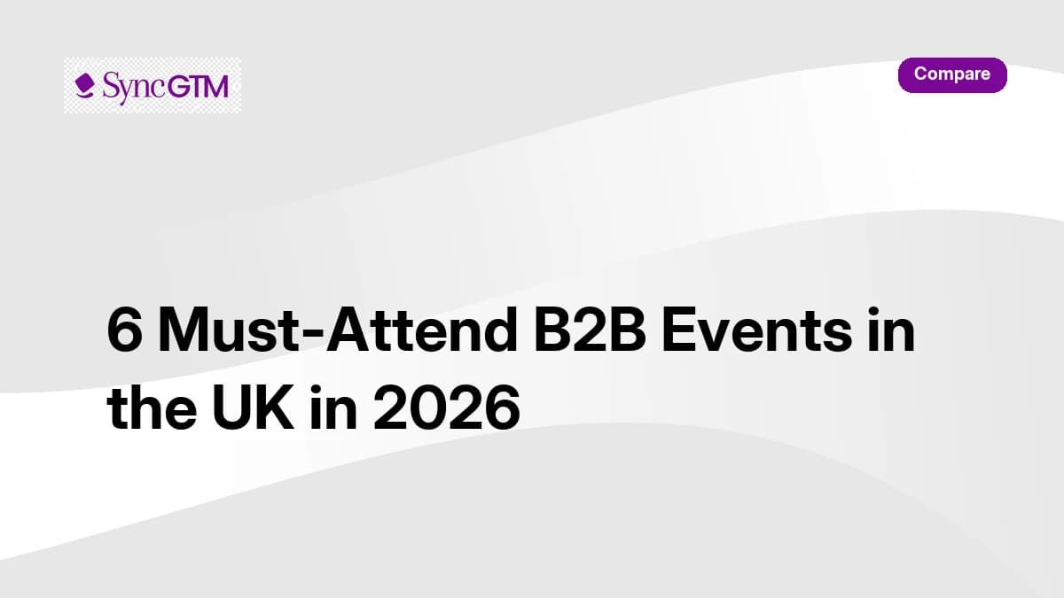 Must-attend B2B events in the UK in 2026 — guide by SyncGTM
