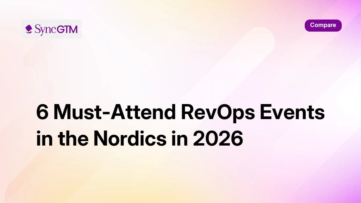 6 must-attend RevOps events in the Nordics in 2026 — for revenue operations, CROs, and GTM leaders in Sweden, Denmark, and Finland