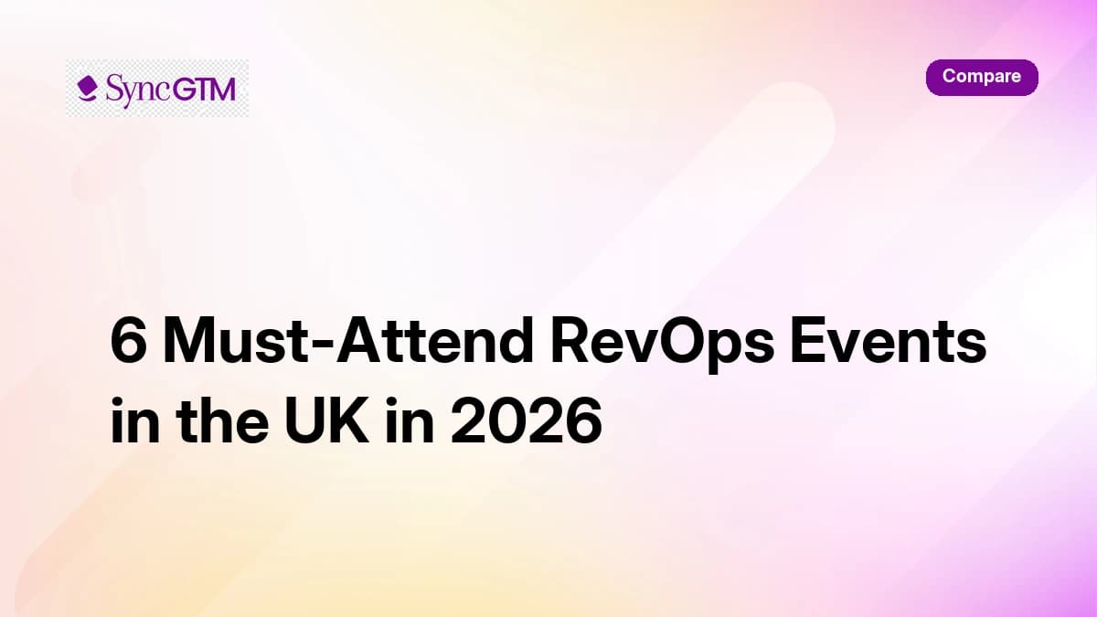 6 must-attend RevOps events in the UK in 2026 — guide by SyncGTM
