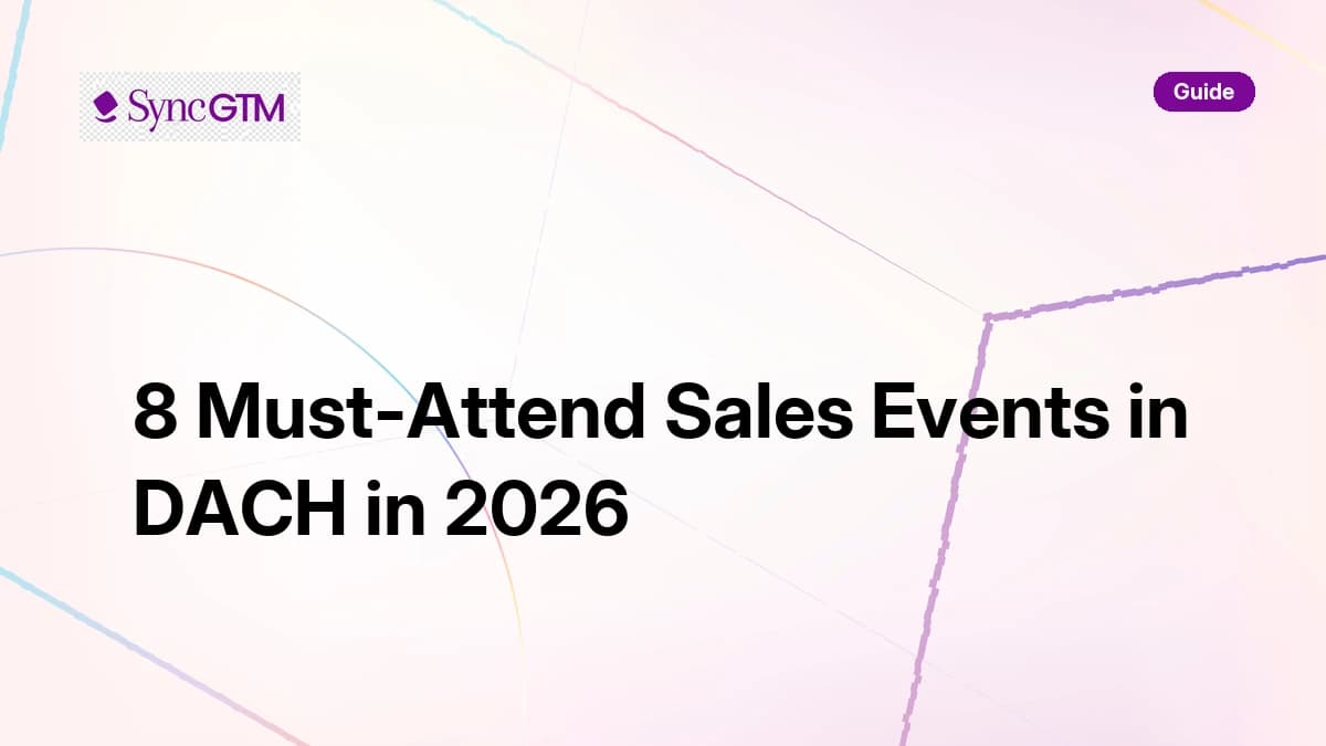 8 must-attend sales events in DACH in 2026 — Germany, Austria, and Switzerland for B2B sales and SDR teams