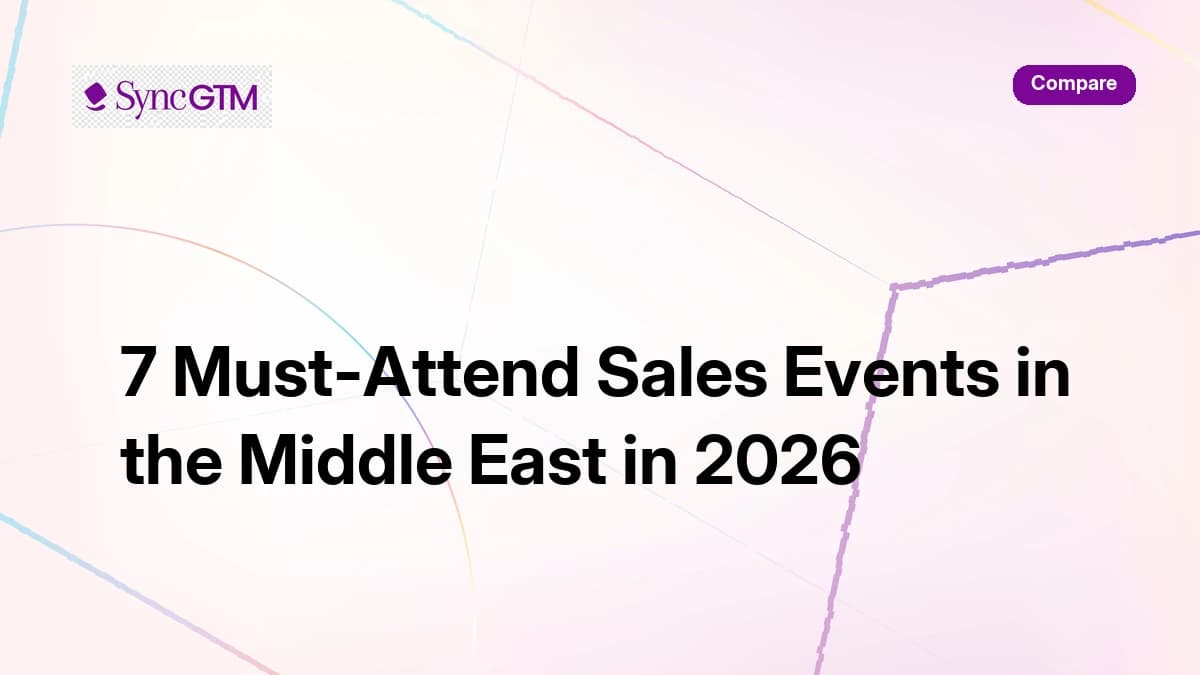 7 must-attend sales events in the Middle East in 2026 for B2B professionals
