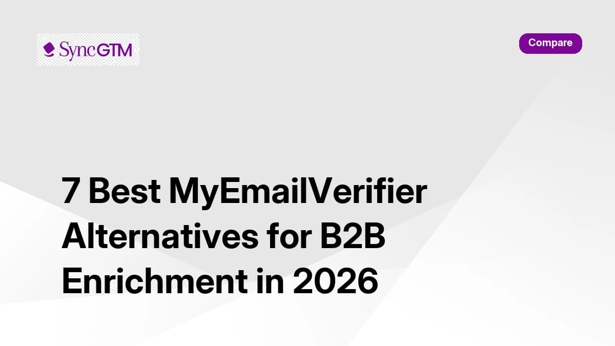 Best MyEmailVerifier alternatives for B2B enrichment in 2026 — comparison guide