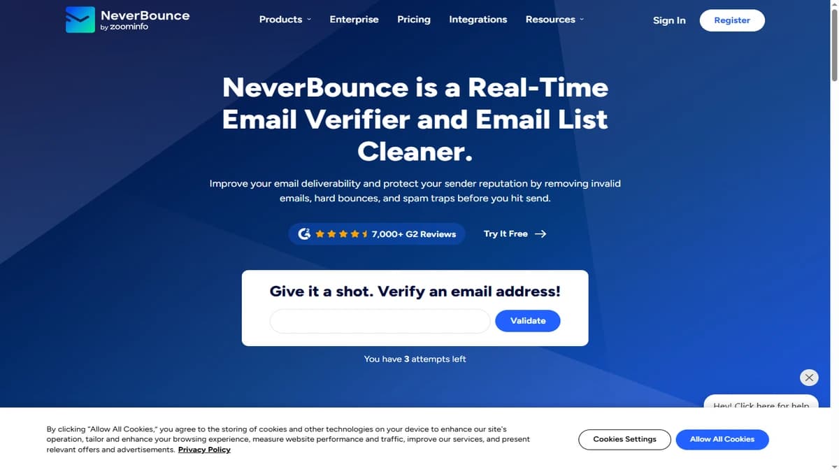 NeverBounce email verification tool — EmailListVerify alternative for bulk list cleaning