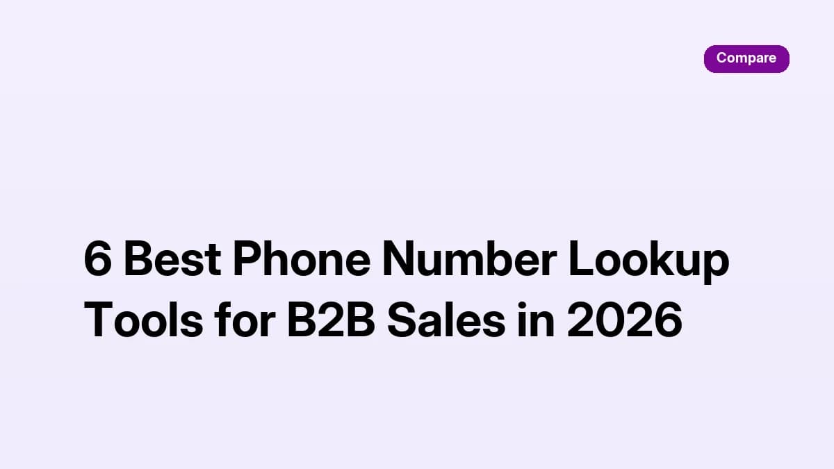 6 Best Phone Number Lookup Tools for B2B Sales in 2026