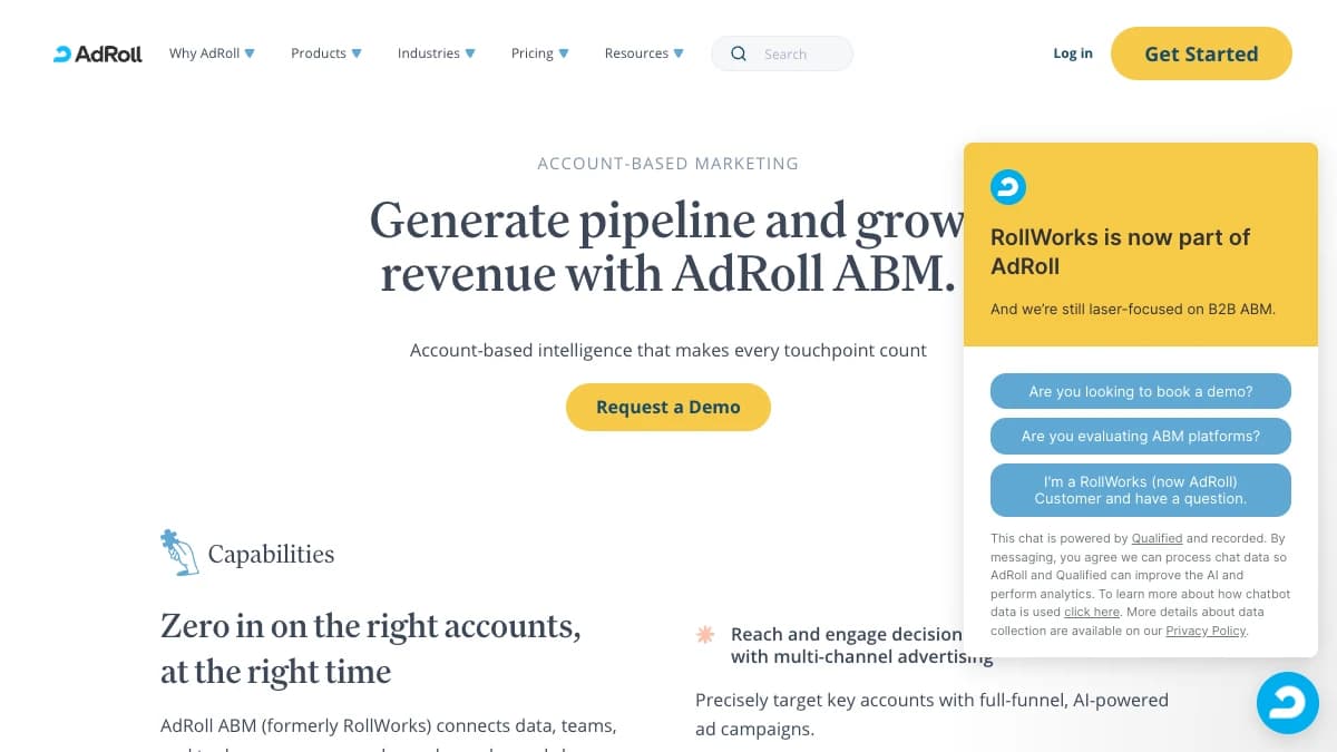 RollWorks - Mid-market teams that want account scoring and paid-ad orchestration bundled together