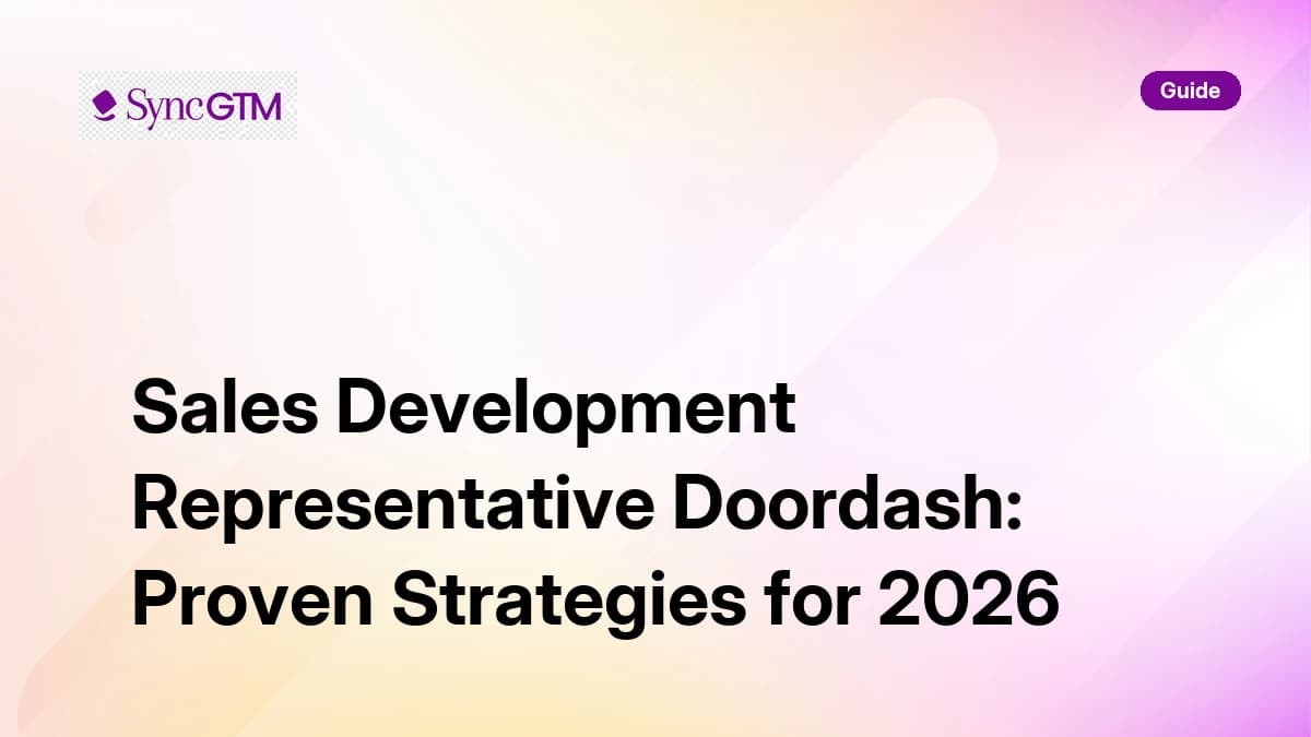 Sales development representative DoorDash playbook — roles, salary, and career path for 2026
