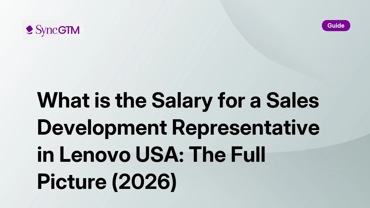 Lenovo sales development representative salary USA — compensation guide for 2026