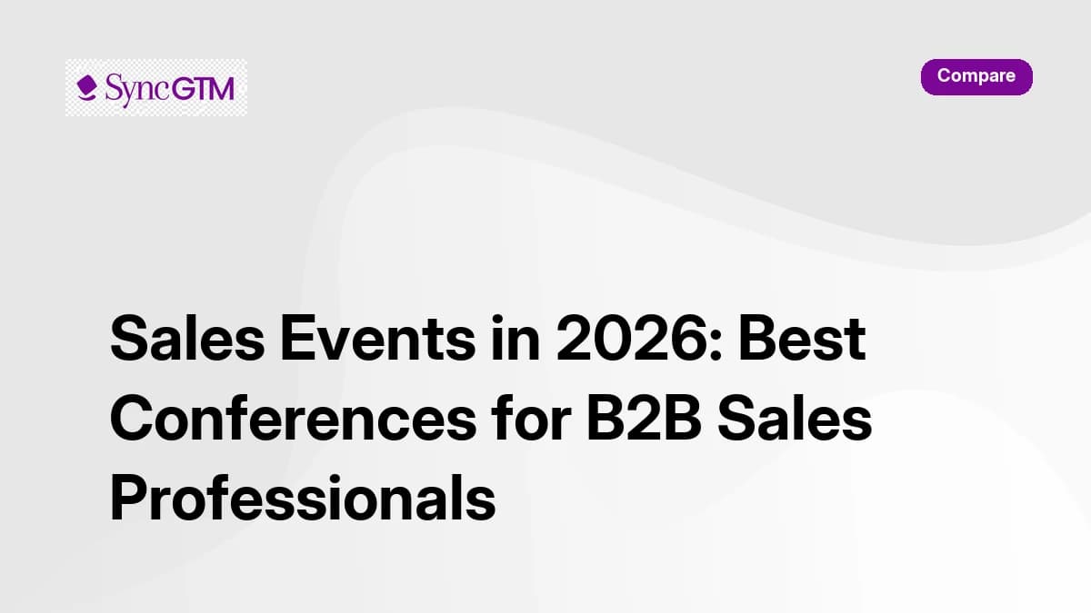 Sales events in 2026 — best B2B conferences for sales professionals
