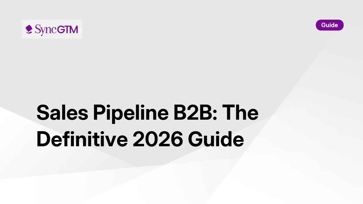 B2B sales pipeline guide — stages, metrics, and best practices by SyncGTM