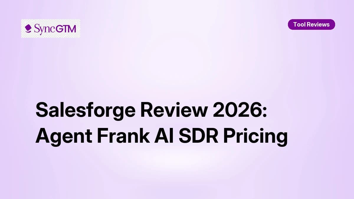 Salesforge Review 2026 — Agent Frank AI SDR, Pricing, and Verdict