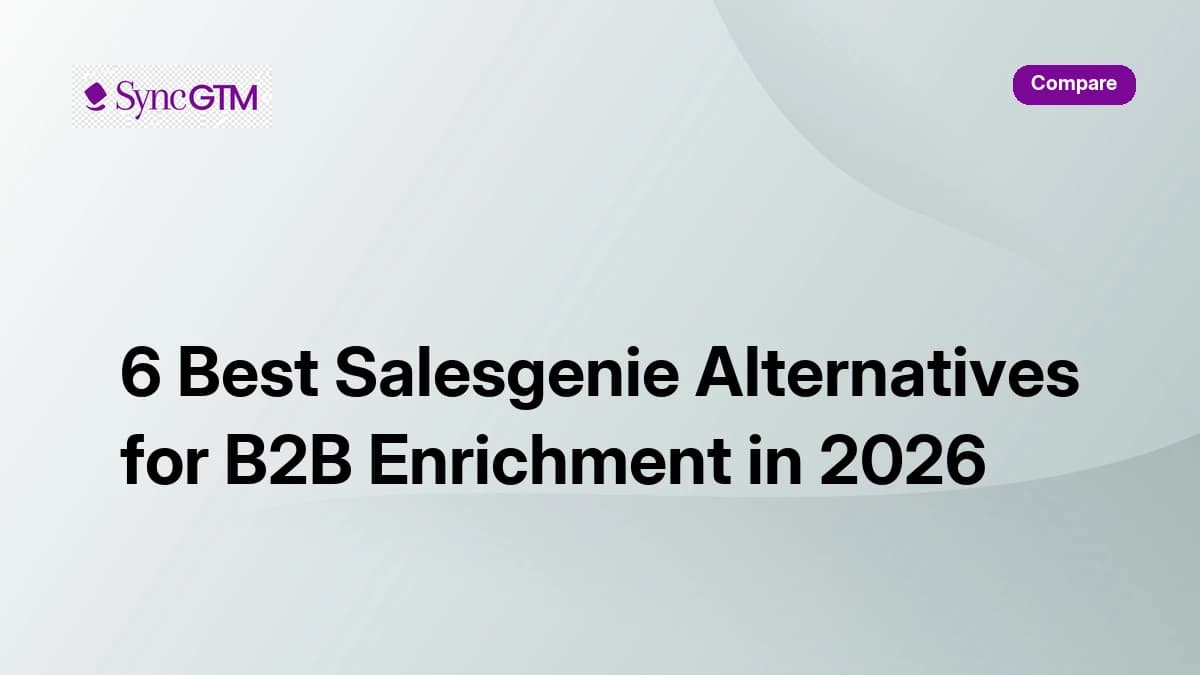 6 best Salesgenie alternatives for B2B enrichment in 2026 — ranked comparison