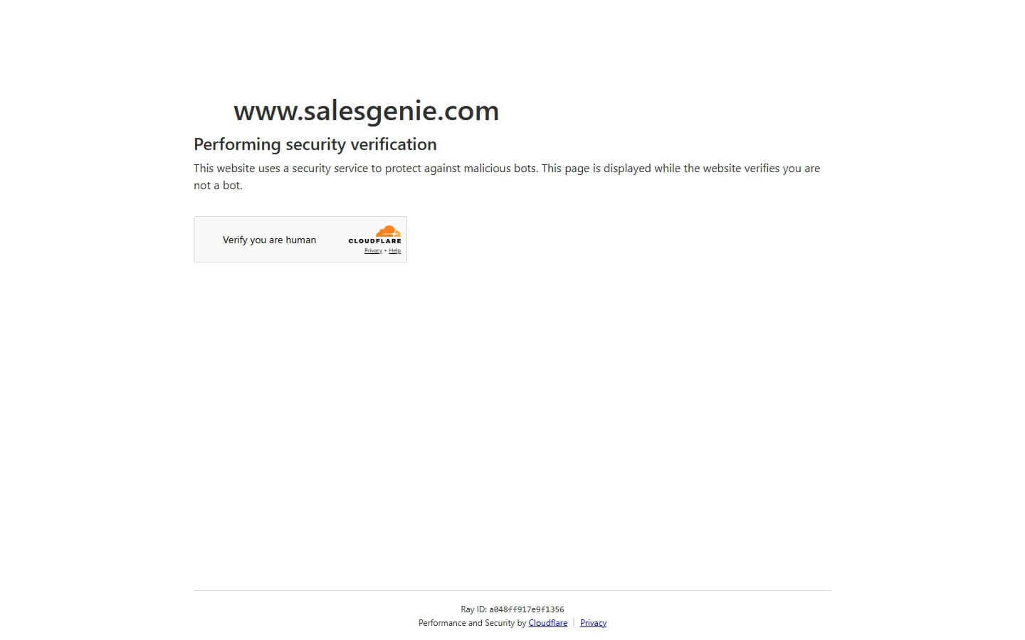 Salesgenie homepage — baseline for Salesgenie alternative comparison