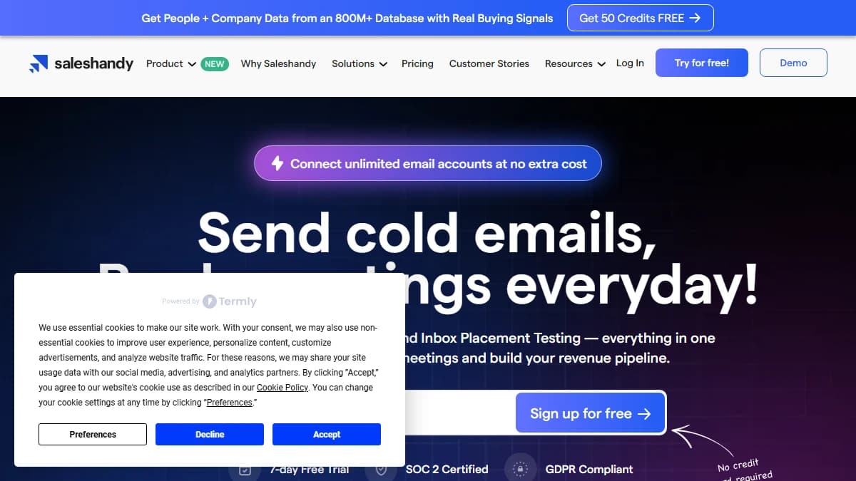 Saleshandy screenshot