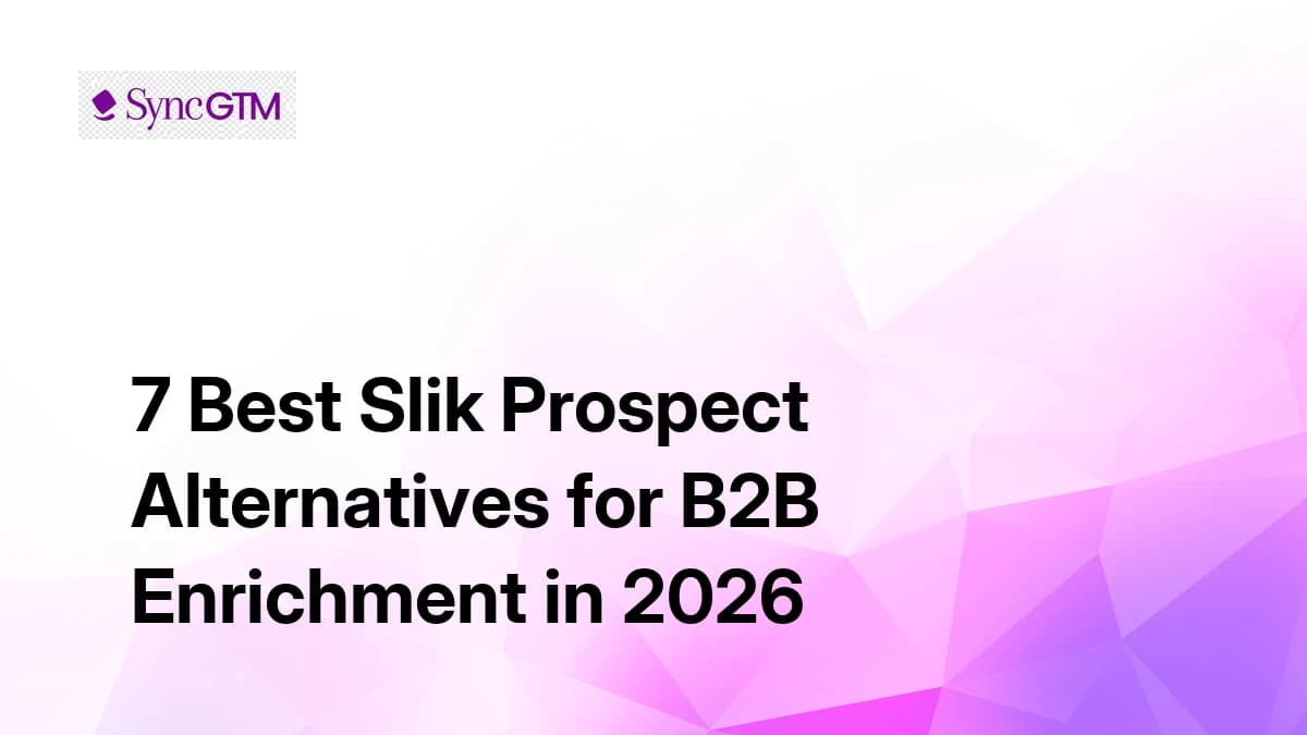 Best Slik Prospect alternatives for B2B enrichment in 2026 — comparison guide