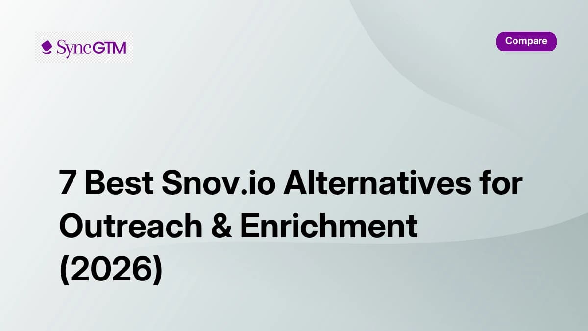 SyncGTM platform — Snov.io alternative with waterfall enrichment and AI outreach