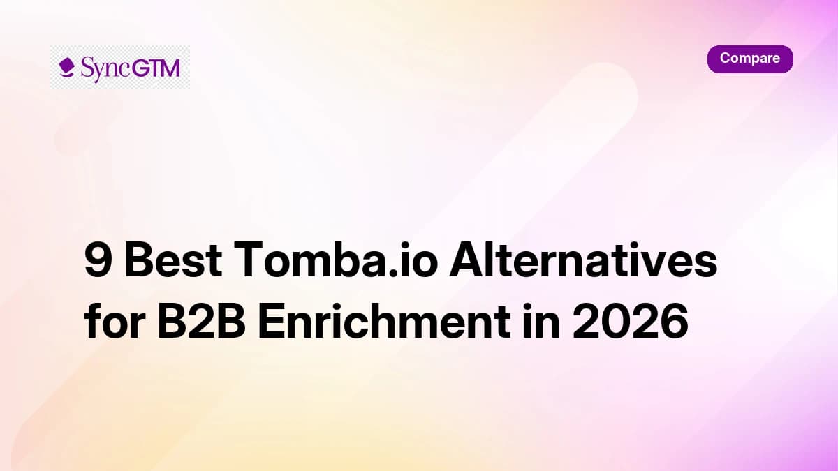 9 best Tomba.io alternatives for B2B enrichment in 2026 — ranked comparison