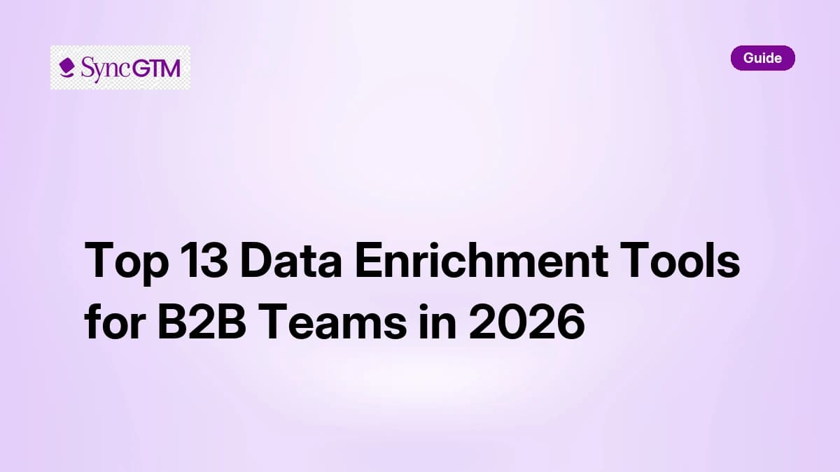 Top 13 Data Enrichment Tools for B2B Teams in 2026