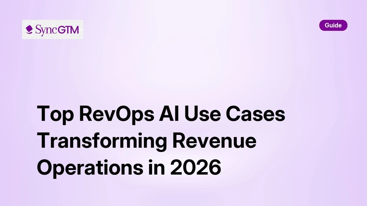 Top RevOps AI use cases transforming revenue operations in 2026