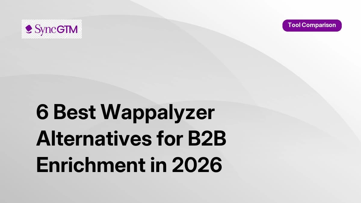 6 Best Wappalyzer Alternatives for B2B Enrichment in 2026