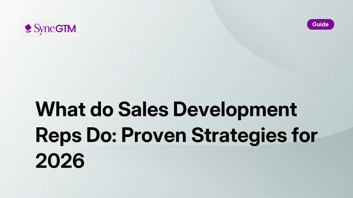 What do sales development reps do — SDR role and responsibilities guide
