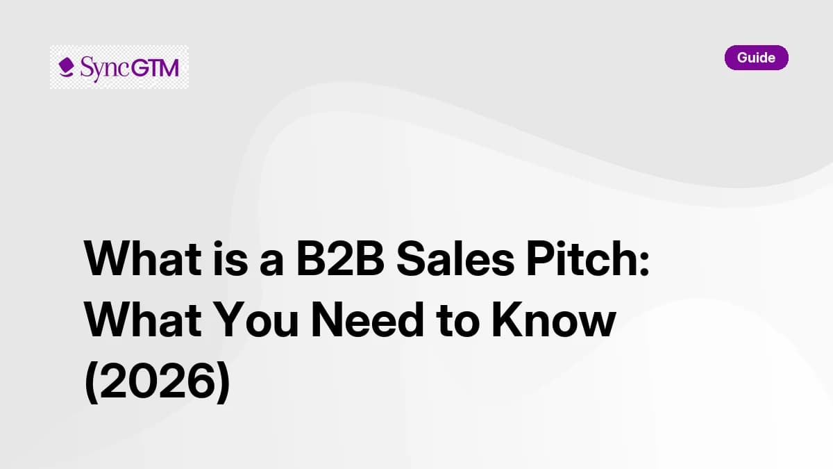 What is a B2B sales pitch — guide to types, structure, and best practices for GTM teams