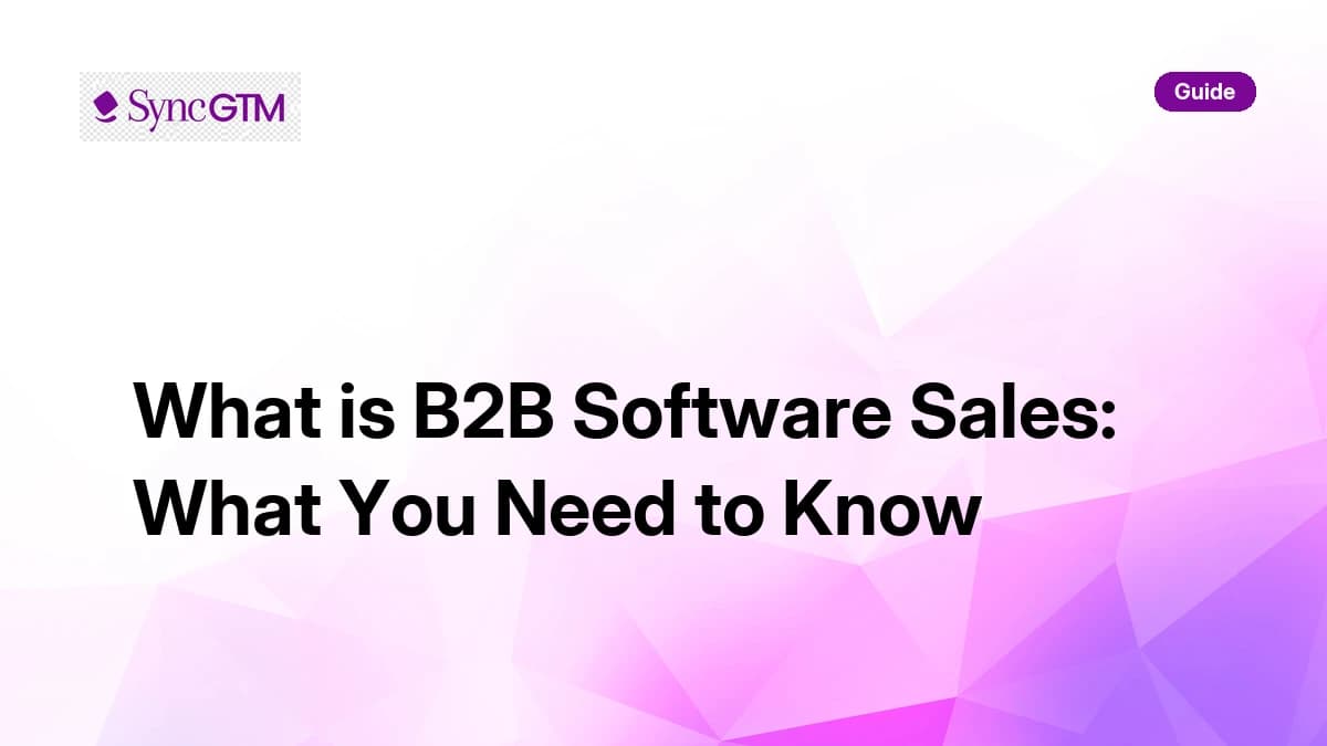 What is B2B software sales — complete guide for GTM teams by SyncGTM