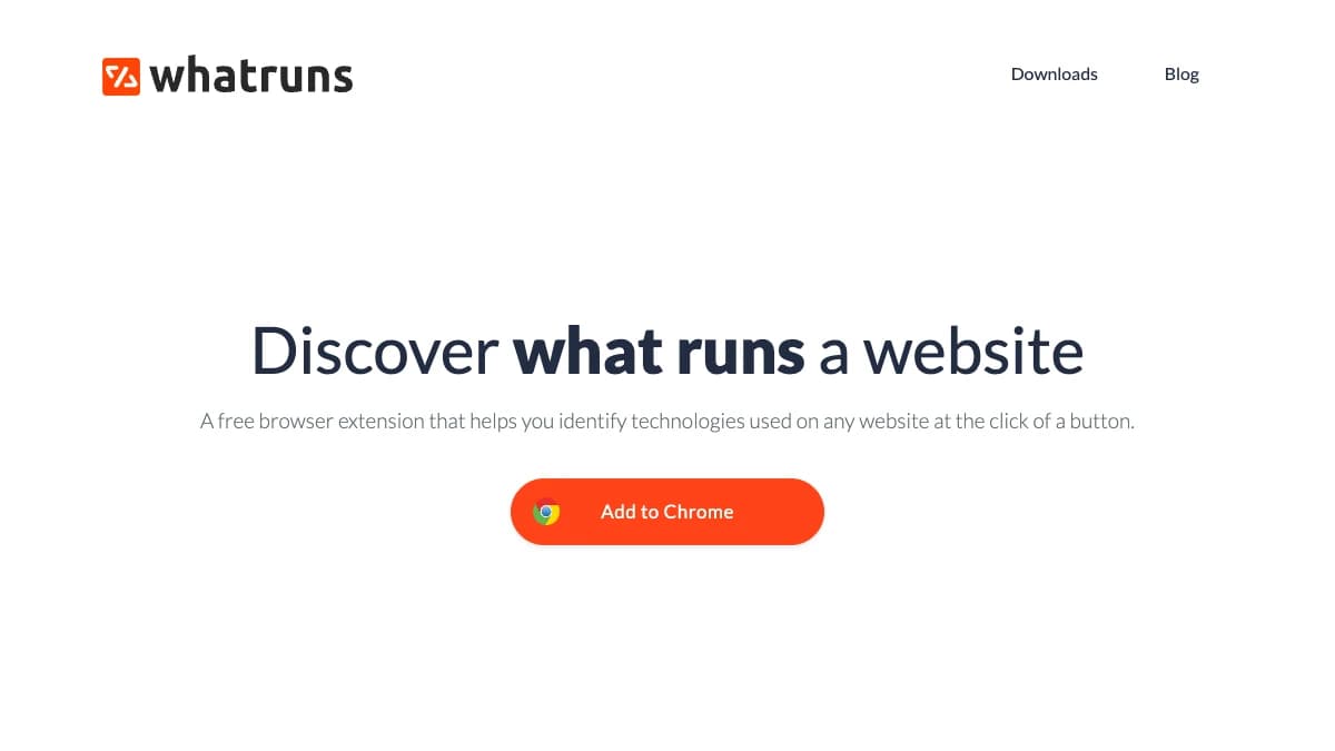 WhatRuns free browser extension technology detection — WhatCMS alternative with no paid tier