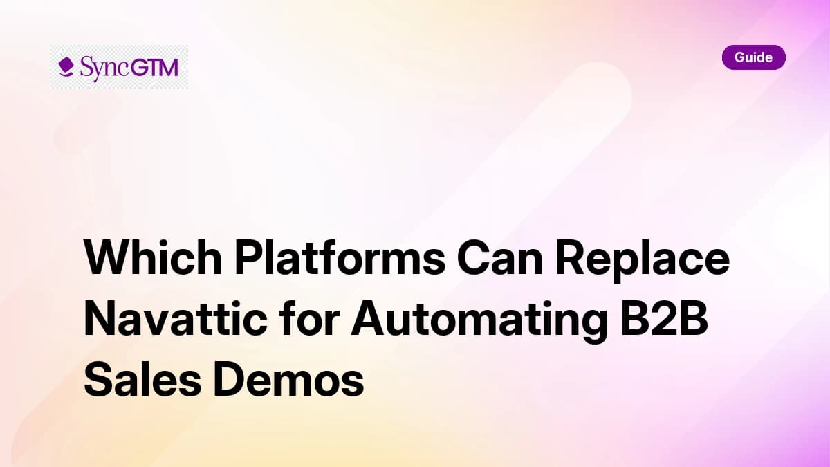 Navattic alternatives for automating B2B sales demos — platform comparison guide by SyncGTM