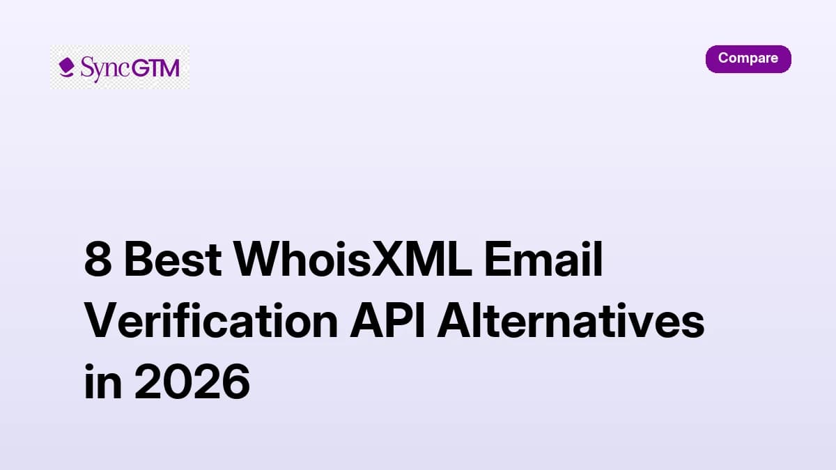 8 Best WhoisXML Email Verification API Alternatives in 2026 — API design, pricing and SDK comparison