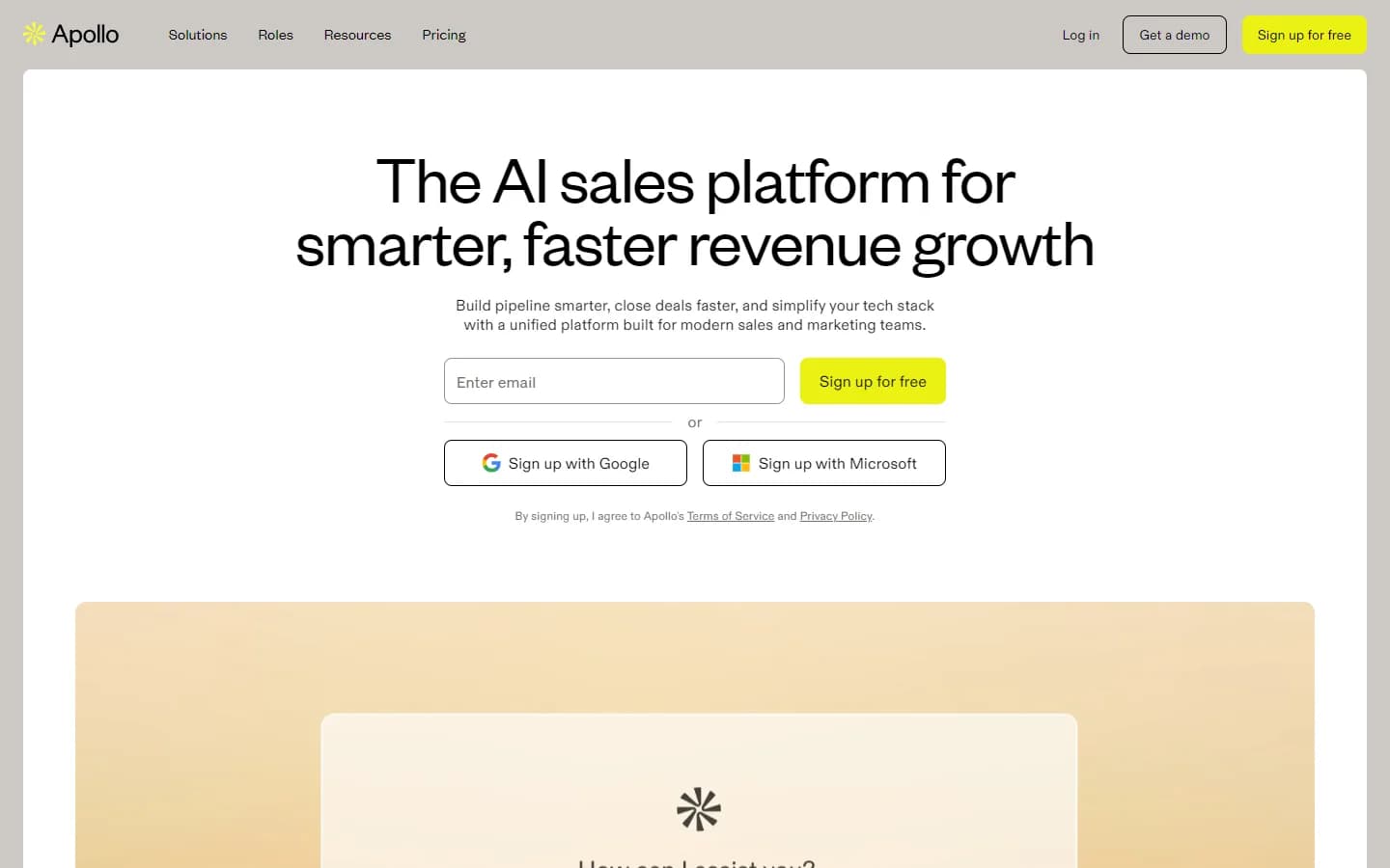 Apollo.io prospecting dashboard — AI lead gen solution for B2B outbound